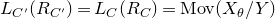 upper L Subscript upper C prime Baseline left parenthesis upper R Subscript upper C Sub Superscript prime Subscript Baseline right parenthesis equals upper L Subscript upper C Baseline left parenthesis upper R Subscript upper C Baseline right parenthesis equals upper M o v left parenthesis upper X Subscript theta Baseline divided by upper Y right parenthesis
