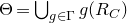 normal upper Theta equals union Underscript g element of normal upper Gamma Endscripts g left parenthesis upper R Subscript upper C Baseline right parenthesis