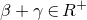 beta plus gamma element of upper R Superscript plus