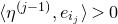 left angle bracket eta Superscript left parenthesis j minus 1 right parenthesis Baseline comma e Subscript i Sub Subscript j Subscript Baseline right angle bracket greater than 0