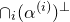 intersection Subscript i Baseline left parenthesis alpha Superscript left parenthesis i right parenthesis Baseline right parenthesis Superscript up tack