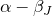 alpha minus beta Subscript upper J