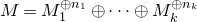 upper M equals upper M 1 Superscript circled plus n 1 Baseline circled plus midline horizontal ellipsis circled plus upper M Subscript k Superscript circled plus n Super Subscript k