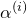 alpha Superscript left parenthesis i right parenthesis