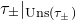 tau Subscript plus or minus Baseline vertical bar Subscript upper U n s left parenthesis tau Sub Subscript plus or minus Subscript right parenthesis Baseline