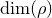 dimension left parenthesis rho right parenthesis