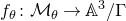 f Subscript theta Baseline colon script upper M Subscript theta Baseline right arrow double struck upper A cubed divided by normal upper Gamma