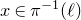 x element of pi Superscript negative 1 Baseline left parenthesis script l right parenthesis