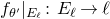 f Subscript theta Sub Superscript prime Subscript Baseline vertical bar Subscript upper E Sub Subscript script l Subscript Baseline colon upper E Subscript script l Baseline right arrow script l
