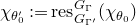 chi Subscript theta prime 0 Baseline colon equals normal r normal e normal s Subscript upper G Sub Subscript normal upper Gamma prime Superscript upper G Super Subscript normal upper Gamma Baseline left parenthesis chi Subscript theta 0 Baseline right parenthesis