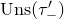 upper U n s left parenthesis tau prime Subscript minus right parenthesis