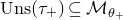 upper U n s left parenthesis tau Subscript plus Baseline right parenthesis subset of or equal to script upper M Subscript theta Sub Subscript plus