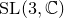 upper S upper L left parenthesis 3 comma double struck upper C right parenthesis