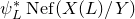 psi Subscript upper L Superscript asterisk Baseline upper N e f left parenthesis upper X left parenthesis upper L right parenthesis divided by upper Y right parenthesis