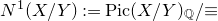 upper N Superscript 1 Baseline left parenthesis upper X divided by upper Y right parenthesis colon equals upper P i c left parenthesis upper X divided by upper Y right parenthesis Subscript double struck upper Q Baseline slash identical to
