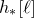 h Subscript asterisk Baseline left bracket script l right bracket