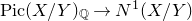upper P i c left parenthesis upper X divided by upper Y right parenthesis Subscript double struck upper Q Baseline right arrow upper N Superscript 1 Baseline left parenthesis upper X divided by upper Y right parenthesis