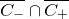 upper C Subscript minus Baseline overbar intersection upper C Subscript plus Baseline overbar