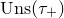 upper U n s left parenthesis tau Subscript plus Baseline right parenthesis