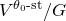 upper V Superscript theta 0 hyphen normal s normal t Baseline divided by upper G
