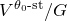 upper V Superscript theta 0 hyphen normal s normal t Baseline divided by upper G
