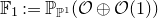 double struck upper F 1 colon equals double struck upper P Subscript double struck upper P Sub Superscript 1 Baseline left parenthesis script upper O circled plus script upper O left parenthesis 1 right parenthesis right parenthesis