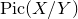 upper P i c left parenthesis upper X divided by upper Y right parenthesis
