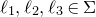script l 1 comma script l 2 comma script l 3 element of normal upper Sigma