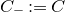 upper C Subscript minus Baseline colon equals upper C