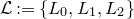 script upper L colon equals StartSet upper L 0 comma upper L 1 comma upper L 2 EndSet