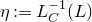 eta colon equals upper L Subscript upper C Superscript negative 1 Baseline left parenthesis upper L right parenthesis