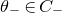 theta Subscript minus Baseline element of upper C Subscript minus