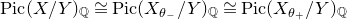 upper P i c left parenthesis upper X divided by upper Y right parenthesis Subscript double struck upper Q Baseline approximately equals upper P i c left parenthesis upper X Subscript theta Sub Subscript minus Subscript Baseline divided by upper Y right parenthesis Subscript double struck upper Q Baseline approximately equals upper P i c left parenthesis upper X Subscript theta Sub Subscript plus Subscript Baseline divided by upper Y right parenthesis Subscript double struck upper Q