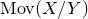 upper M o v left parenthesis upper X divided by upper Y right parenthesis