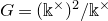 upper G equals left parenthesis double struck k Superscript times Baseline right parenthesis squared divided by double struck k Superscript times