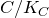 upper C divided by upper K Subscript upper C