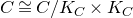 upper C approximately equals upper C divided by upper K Subscript upper C Baseline times upper K Subscript upper C
