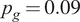 pg equals 0.09