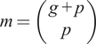 m equals g plus pp