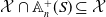 script upper X intersection double struck upper A Subscript n Superscript plus Baseline left parenthesis upper S right parenthesis subset of or equal to script upper X