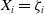 upper X Subscript i Baseline equals zeta Subscript i
