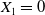upper X 1 equals 0