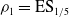rho 1 equals normal upper E normal upper S Subscript 1 divided by 5