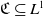 German upper C subset of or equal to upper L Superscript 1