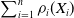 sigma summation Underscript i equals 1 Overscript n Endscripts rho Subscript i Baseline left parenthesis upper X Subscript i Baseline right parenthesis