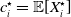 c Subscript i Superscript star Baseline equals double struck upper E left bracket upper X Subscript i Superscript star Baseline right bracket