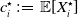 c Subscript i Superscript star Baseline colon equals double struck upper E left bracket upper X Subscript i Superscript star Baseline right bracket