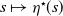 s right arrow from bar eta Superscript star Baseline left parenthesis s right parenthesis