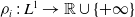 rho Subscript i Baseline colon upper L Superscript 1 Baseline right arrow double struck upper R union StartSet plus normal infinity EndSet