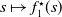 s right arrow from bar f 1 Superscript star Baseline left parenthesis s right parenthesis